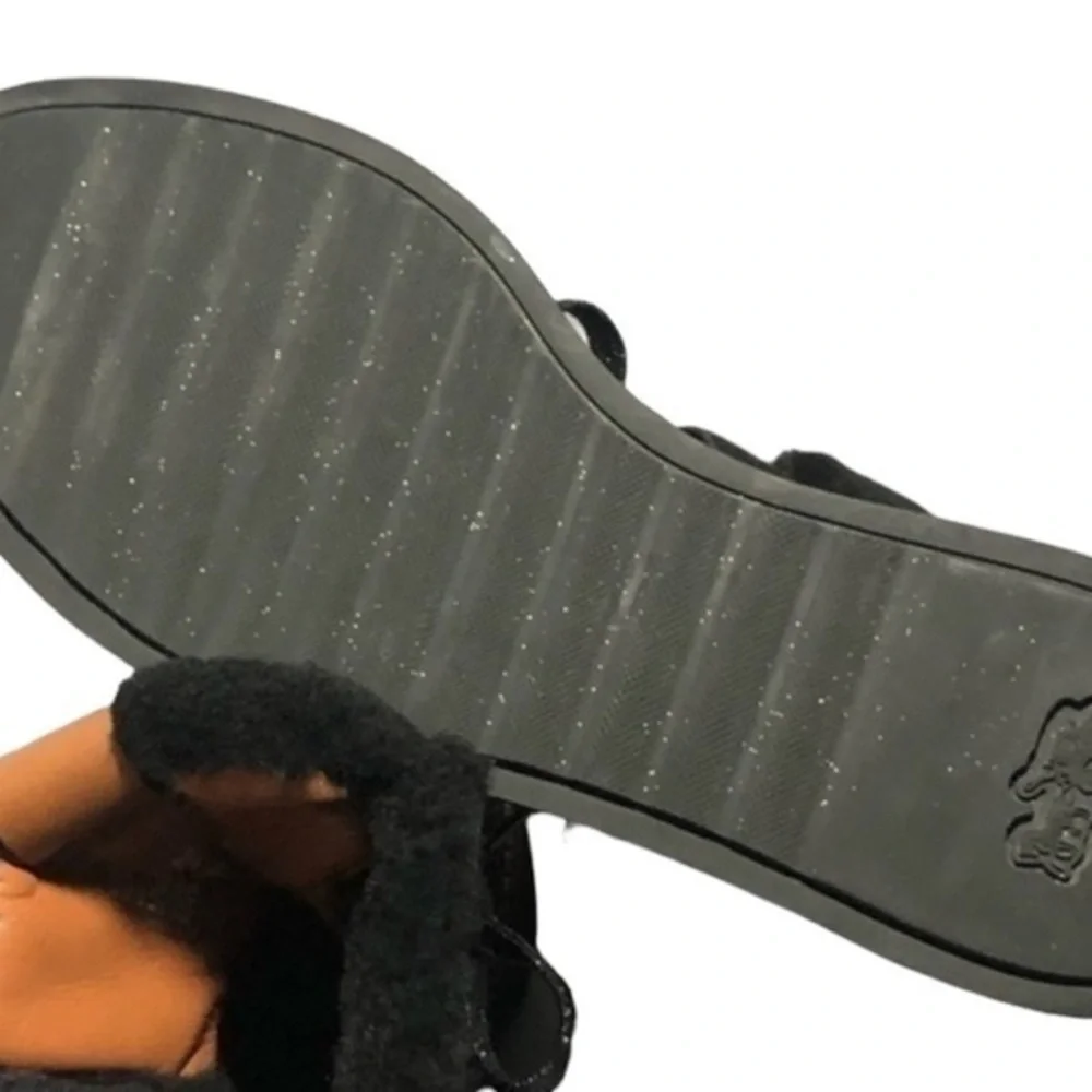 Coach Rex Wedge Platform Fur Booties